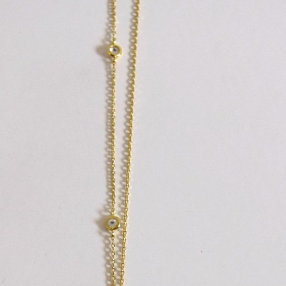 Gold Hamsa Hand Crystal Necklace - Picture 4 of 6